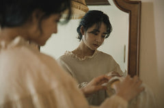 Vestido largo holgado de lino y algodón Tina