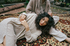 Vestido camisero midi de lino y algodón Caitlin