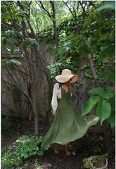 Hannah Linen Cotton Pinafore Dress