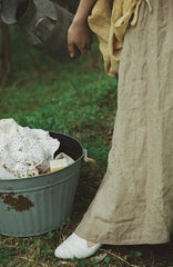 Delantal de lino y algodón Jeannette