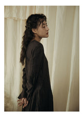 Vestido largo Katherine de lino y algodón