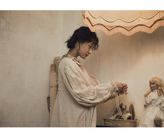 Vestido sin mangas de lino y algodón Maisy