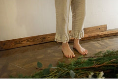 Carla Linen Cotton Ruffle Sleeveless Top