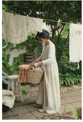 Vestido sin mangas de lino y algodón Rebecca