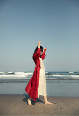 Gabardina de lino y algodón Colleen para mujer