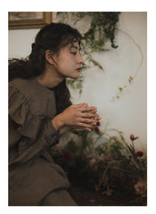 Vestido sin mangas de lino y algodón Frances