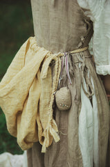 Delantal de lino y algodón Jeannette