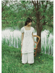 Pantalones de algodón y lino Suri