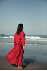 Gabardina de lino y algodón Colleen para mujer