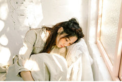 Vestido largo Elaine de lino y algodón con volantes