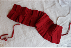 Bufanda plisada de lino y algodón