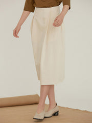 Tailored Linen Blouse With Half Sleeves And Waist Tie For Elevated Everyday Styling