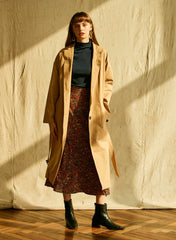 Belted Longline Linen Blazer for Women with Notch Collar and Deep Pockets – Lightweight Outerwear