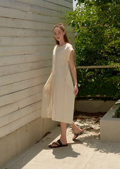 Sleeveless A-Line Linen Dress for Women with Clean Seams and Relaxed Fit for Warm Weather