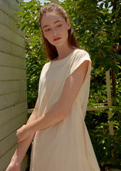 Sleeveless A-Line Linen Dress for Women with Clean Seams and Relaxed Fit for Warm Weather