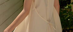 Sleeveless A-Line Linen Dress for Women with Clean Seams and Relaxed Fit for Warm Weather