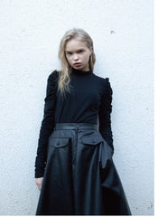 Cotton Shirt with Structured Long Sleeves and Tailored Fit