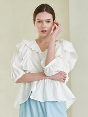 Tiered Linen Midi Skirt with Flowy Silhouette – Lightweight Summer Skirt with Elastic Waist