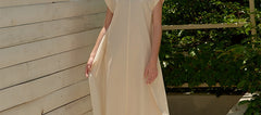 Sleeveless A-Line Linen Dress for Women with Clean Seams and Relaxed Fit for Warm Weather