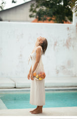 Linen Tie-Front Jumpsuit with Wide-Leg Cut and Adjustable Shoulder Straps