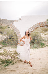 Linen Tie-Front Jumpsuit with Wide-Leg Cut and Adjustable Shoulder Straps