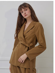 High-Waisted Linen Midi Skirt with Front Slit and Clean Seams for Effortless Elegance