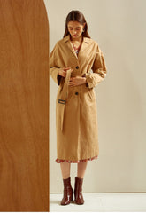 Belted Longline Linen Blazer for Women with Notch Collar and Deep Pockets – Lightweight Outerwear