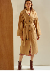 Belted Longline Linen Blazer for Women with Notch Collar and Deep Pockets – Lightweight Outerwear