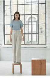 Textured Linen Blend Short Sleeve Top – Lightweight Boxy Blouse for Effortless Summer Style