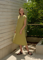 Sleeveless Linen Dress for Women with Minimalist A-Line Cut and Lightweight Summer Comfort