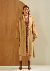 Belted Longline Linen Blazer for Women with Notch Collar and Deep Pockets – Lightweight Outerwear