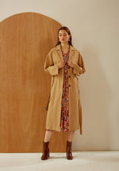 Belted Longline Linen Blazer for Women with Notch Collar and Deep Pockets – Lightweight Outerwear