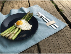 Mantel individual de lino y algodón