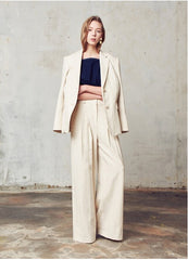 High-Waisted Wide-Leg Linen Pants with Tailored Fit and Relaxed Silhouette for Women