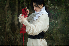 Bufanda plisada de lino y algodón