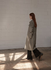 Minimalist Linen Shirt Blazer Dress for Women with Belted Waist and Chest Pockets – Versatile Fit