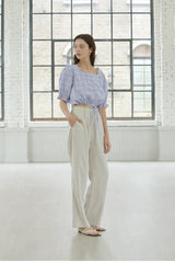 High-Waisted Wide Leg Linen Pants for Women with Tailored Pleats and Flattering Silhouett