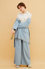 Oversized Tailored Linen Blazer for Women with Notch Lapels and Lightweight Breathable Fabric