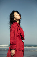 Gabardina de lino y algodón Colleen para mujer