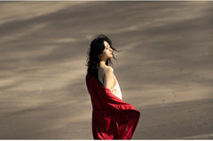 Gabardina de lino y algodón Colleen para mujer