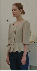 Straight-Leg Mid-Rise Jean Pants in Pure Cotton Denim