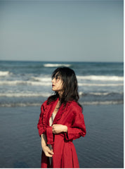 Gabardina de lino y algodón Colleen para mujer