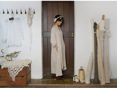 Vestido camisero largo de lino y algodón Tiffany