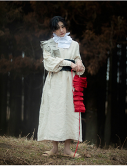 Bufanda plisada de lino y algodón