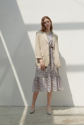 Relaxed Fit Linen Blazer for Women with Notch Lapel and Button Closure – Lightweight Outer Layer