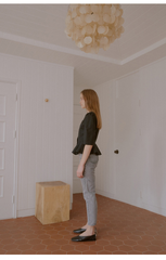 Straight-Leg Mid-Rise Jean Pants in Pure Cotton Denim