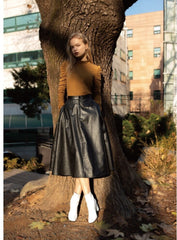 Long Sleeve Cotton Shirt With Puff Shoulder Detail And Slim Fit Silhouette