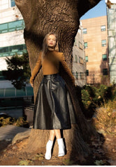 Long Sleeve Cotton Shirt With Puff Shoulder Detail And Slim Fit Silhouette