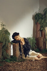 Kristen Linen Cotton Ruffle Top