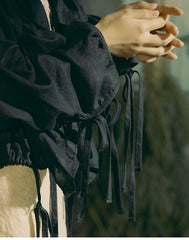 Kristen Linen Cotton Ruffle Top